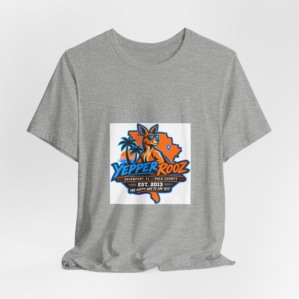 Yeppers Rooz Florida Surf Logo T-Shirt — Retro Beach Palm Tee