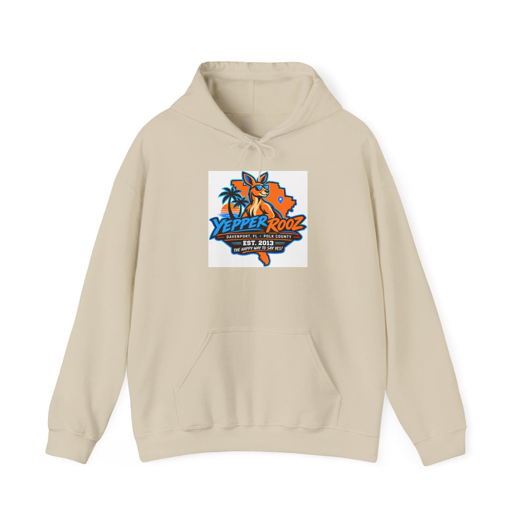 Yeppers Rooz Florida Map Hoodie – Retro Palm Tree & Fox Design