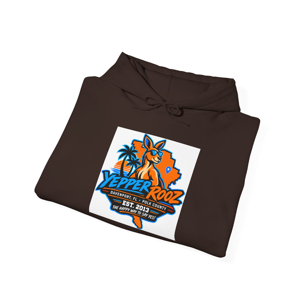 Yeppers Rooz Florida Map Hoodie – Retro Palm Tree & Fox Design