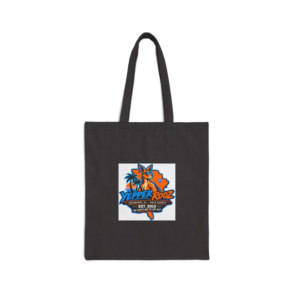 Vintage Beach Logo Canvas Tote — 'Yepper Rooz' Palm Tree Design
