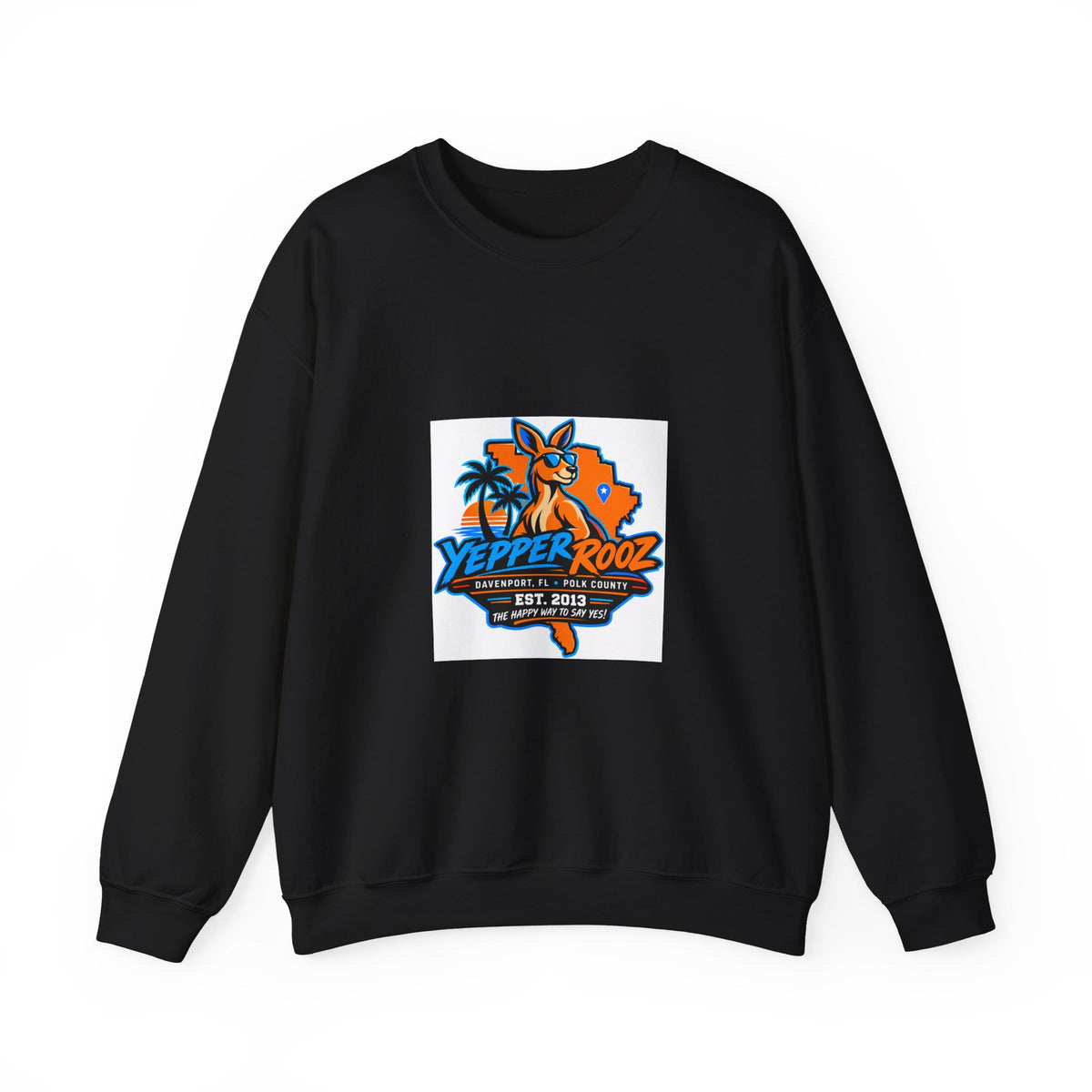 Sweatshirt - Yepper Rooz Florida Orange Beach Logo Crewneck