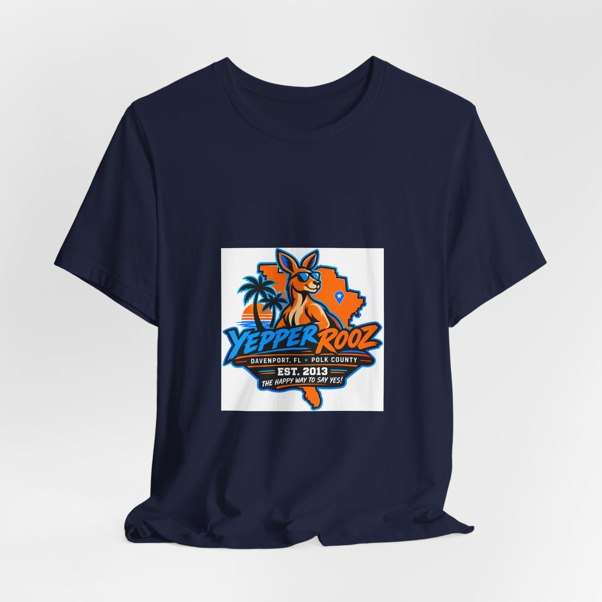 Yeppers Rooz Florida Surf Logo T-Shirt — Retro Beach Palm Tee