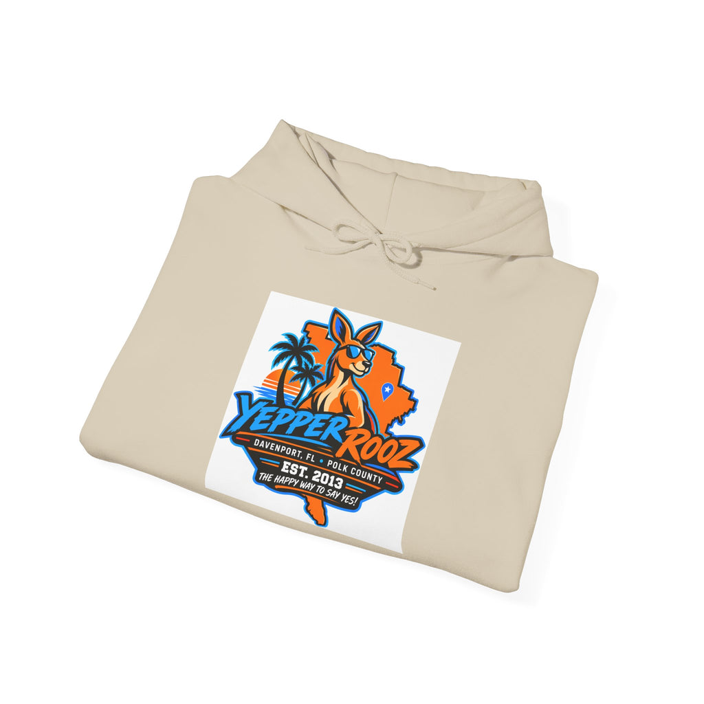 Yeppers Rooz Florida Map Hoodie – Retro Palm Tree & Fox Design