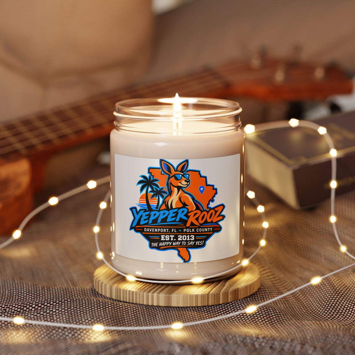 Yeppers Rooz Scented Soy Candle — Florida Beach Vanilla (9 oz)