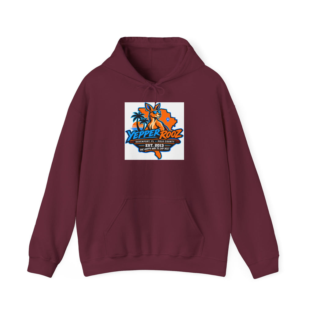 Yeppers Rooz Florida Map Hoodie – Retro Palm Tree & Fox Design