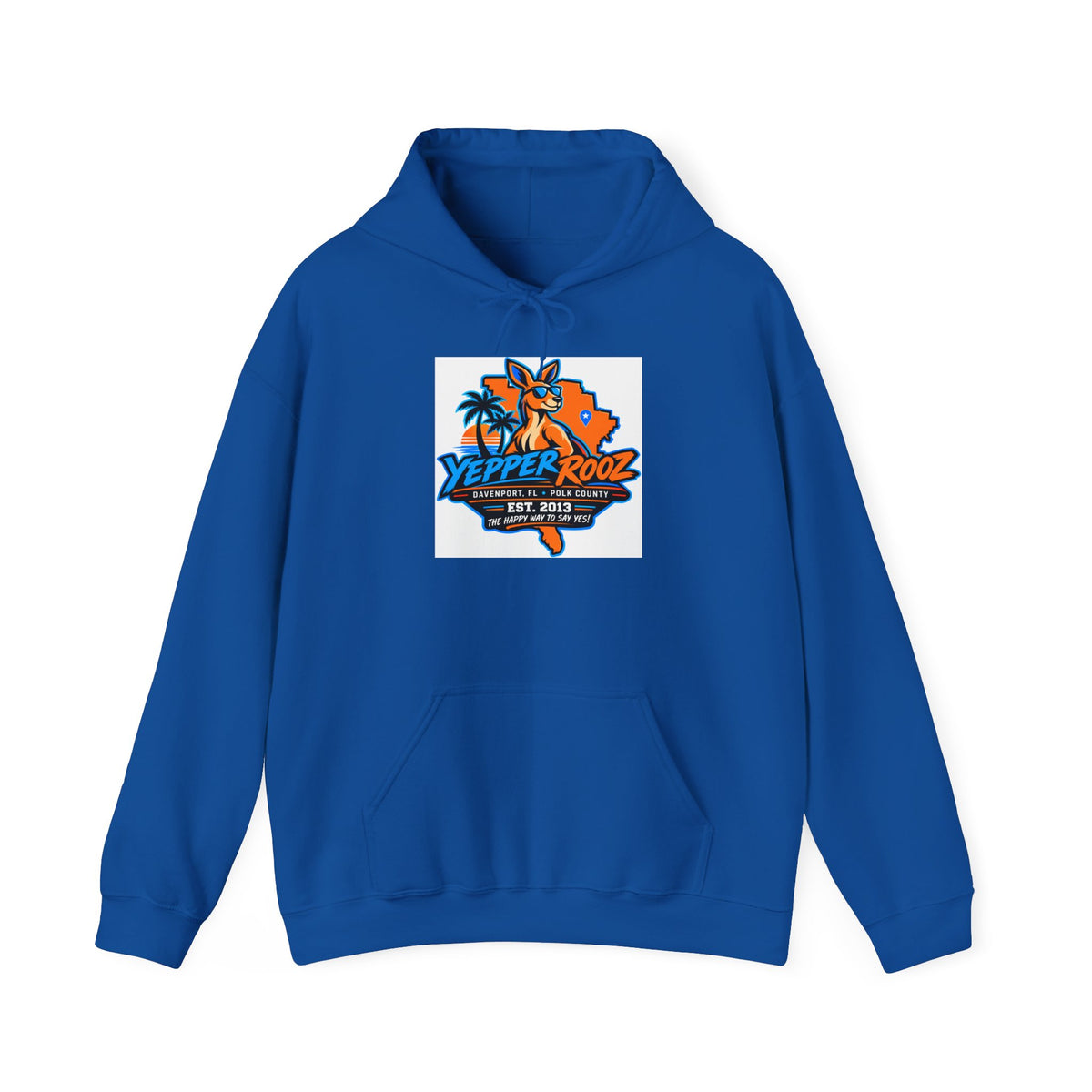 Yeppers Rooz Florida Map Hoodie – Retro Palm Tree & Fox Design