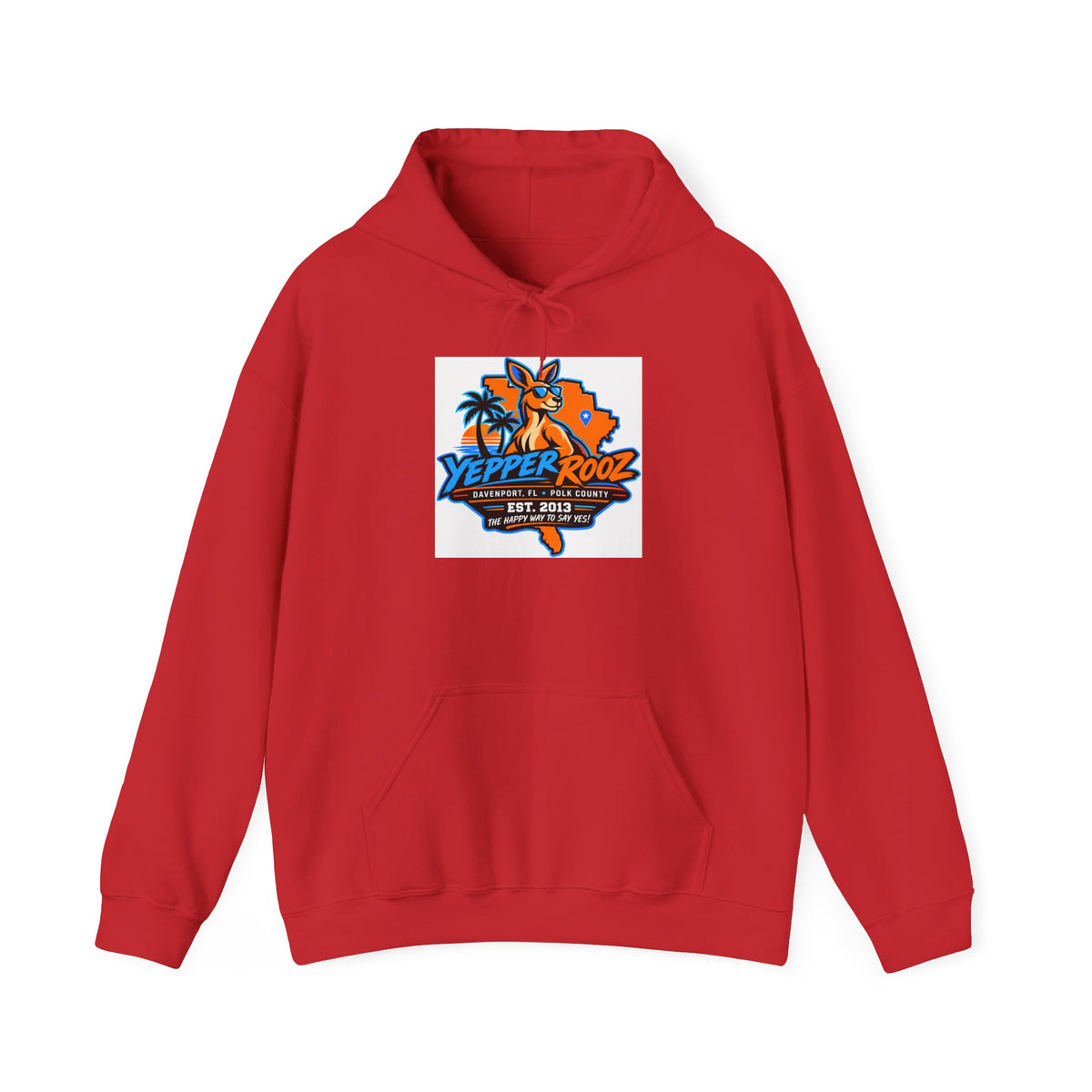 Yeppers Rooz Florida Map Hoodie – Retro Palm Tree & Fox Design