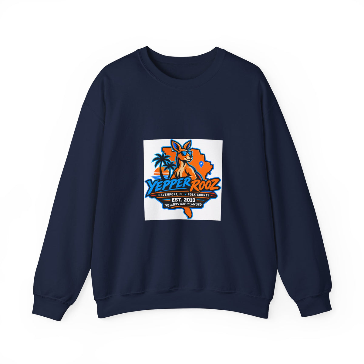 Sweatshirt - Yepper Rooz Florida Orange Beach Logo Crewneck