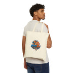 Vintage Beach Logo Canvas Tote — 'Yepper Rooz' Palm Tree Design