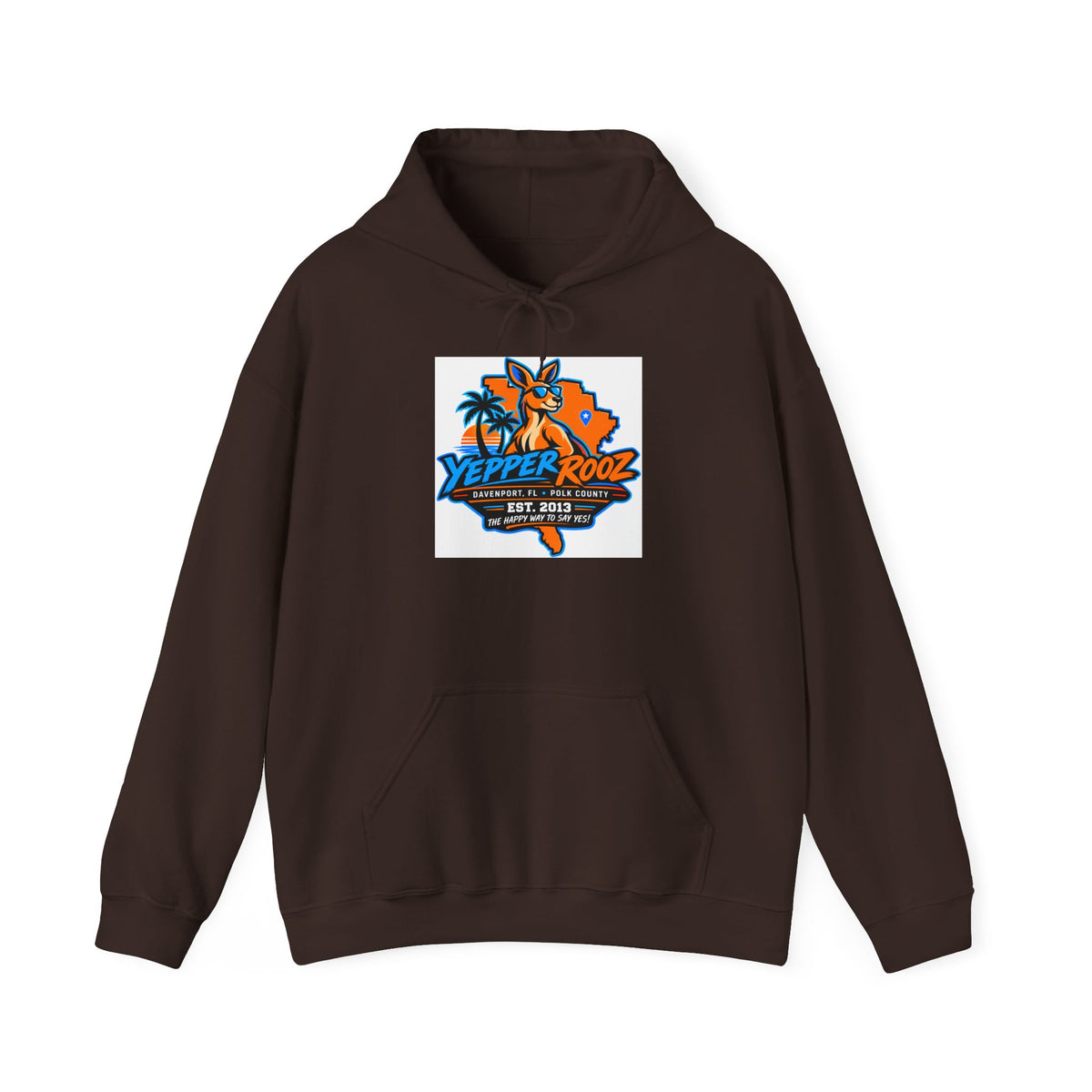 Yeppers Rooz Florida Map Hoodie – Retro Palm Tree & Fox Design