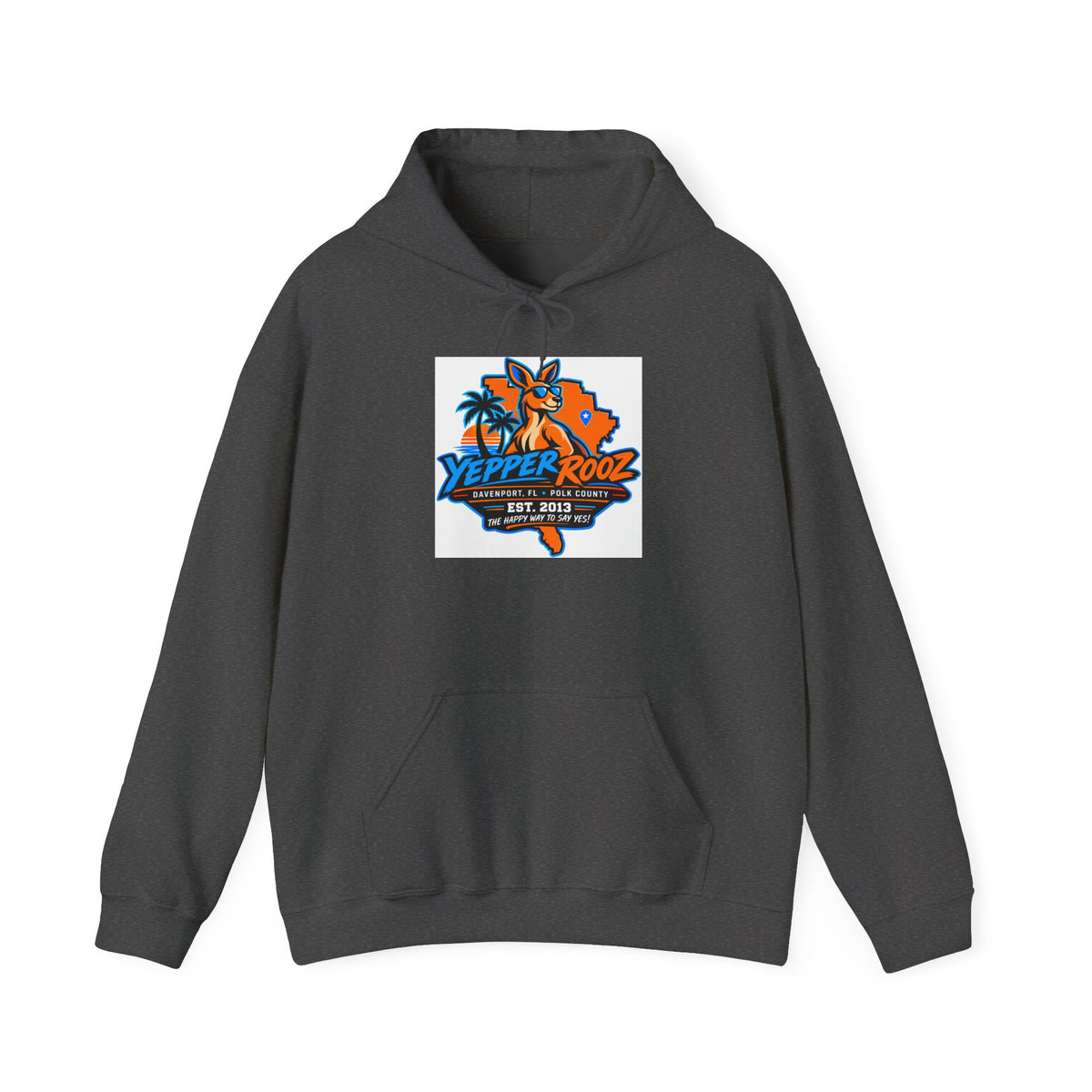 Yeppers Rooz Florida Map Hoodie – Retro Palm Tree & Fox Design