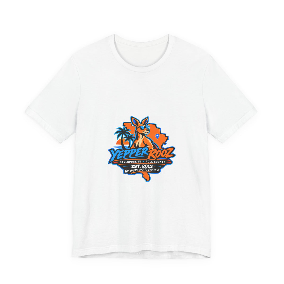 Yeppers Rooz Florida Surf Logo T-Shirt — Retro Beach Palm Tee