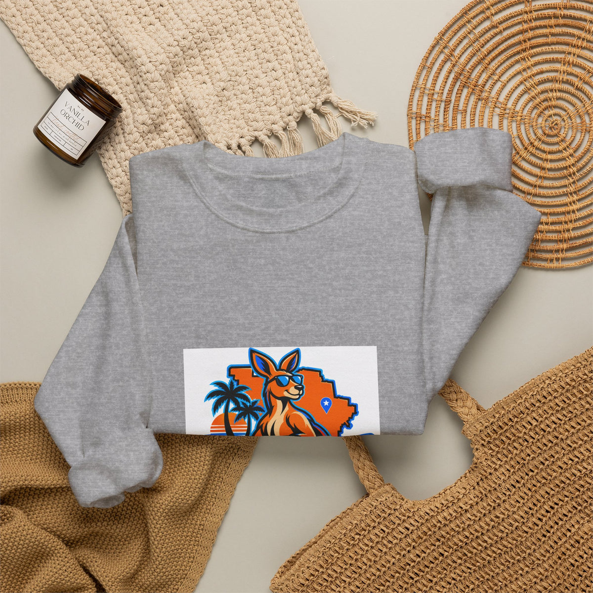 Sweatshirt - Yepper Rooz Florida Orange Beach Logo Crewneck